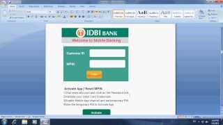 IDBI mobile netbanking [upl. by Maccarthy]