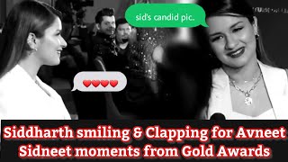 Siddharth smiling and clapping for Avneet in Gold Awards  Sidneet is forever  Love of Sidneet 🔥 [upl. by Kelcey761]