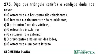 C08 PONTOS NOTÁVEIS DE UM TRIÂNGULO 275 [upl. by Eldnek]