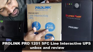 UPS  PROLINK PRO 1201 SFC Line Interactive UPS unbox review [upl. by Ahsote577]