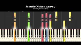 Australia National Anthems  piano Tutorials chords notations cover [upl. by Lawry]