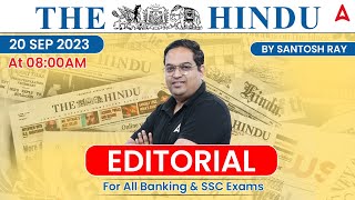 The Hindu Editorial Analysis  The Hindu Vocabulary by Santosh Ray  Bank SSC amp Railway Exams [upl. by Parish]