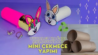 MÄ°NÄ° Ã‡EKMECE YAPIMI  TUVALET KAÄIDI RULOSUNDAN NELER YAPILIR  RECYCLE  DIY [upl. by Barn]