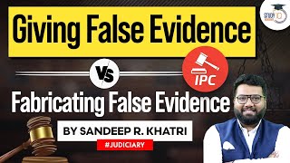 False Evidence  IPC  Offences StudyIQ Judiciary [upl. by Newhall]