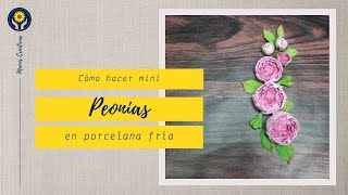 Cómo hacer Peonias en porcelana fría  Escuela Manos Creativas [upl. by Ahsrop249]