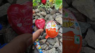 I love you Jelly Candy amp Jems in Kinder Joy Box shorts jelly chocolate jam [upl. by Ahsyekal]