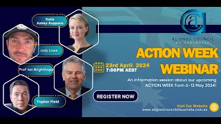 ACA  Action Week Webinar 23rd of April Feat Topher Field Jody Lowe amp Prof Ian Brighthope [upl. by Cudlip]