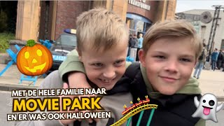 WIJ GINGEN NAAR MOVIE PARK MET DE FAMILIE EN ER WAS HALLOWEEN 🎃🥳 [upl. by Zanze513]