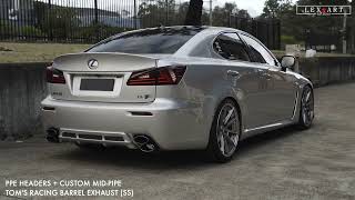 Lexus ISF Exhaust sounds FBO [upl. by Perzan69]