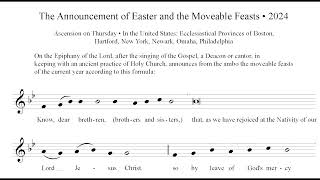 The Announcement of Easter and the Moveable Feasts Epiphany Proclamation • 2024 • Demo [upl. by Mcconaghy]