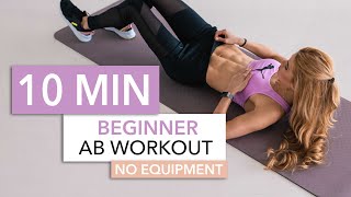 10 MIN BEGINNER AB WORKOUT  No Equipment  Pamela Reif [upl. by Dominy704]