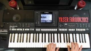 تعليم الاورج  عزف  مشكلني راشد الماجد  تعليم الاورج  ياسر درويشة  YAMAHA PSR A3000 [upl. by Ikciv]