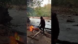 chilliwack explorecaanada campcanada campingadventures campfireambience campfire bytheriver [upl. by Ram912]