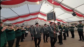 Schützenfest ElfgenBelmen 13 Oktober 2024  Einmarsch der Schützen ins Festzelt 4K Video [upl. by Alyks]