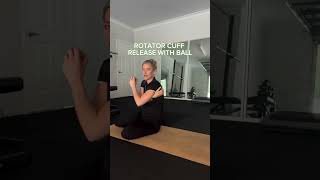 How To Release Rotator Cuff Muscle With Massage Ball [upl. by Gaye906]