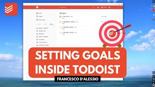 Setting Goals inside Todoist [upl. by Shanly174]