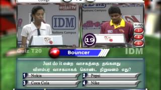 QuizT20 2012 Match4 Uduvil Girls College vs Vavuniya Tamil Madhya Maha Vidyalayam 3of4 [upl. by Kokaras]