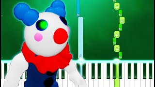 Piggy ROBLOX  Clowny Theme Song Piano Tutorial Easy [upl. by Wernda664]