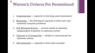 29 Criteria For Personhood Video 3 [upl. by Claudy]