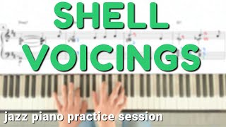 Jazz Piano Practice Session  Shell Voicings [upl. by Neeluj]