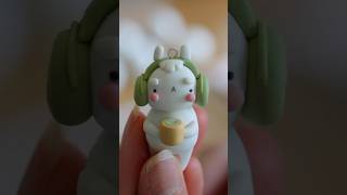 clay with me making matcha bunnies 🍵 polymereclay [upl. by Slemmer]