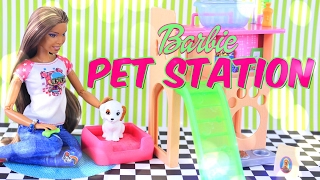 Barbie Pet Station and Puppy Play Set  Review  4K [upl. by Kaufmann]