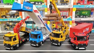 Review Of Diecast Trucks For Logging Truck Passenger Stair Truck Crane Truck Container Truck [upl. by Adirf]