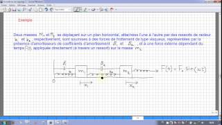 27 formalisme de Lagrange exemple dun système à deux degrés de liberté amorti et forcé [upl. by Diver766]