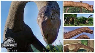 🦕 Every SAUROPOD and their skins in JURASSIC WORLD EVOLUTION [upl. by Brunhilda]