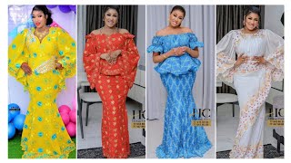 💖Voici les derniers topmodèle Robes très sublimes🌟🌟 en Brodé Voile Senegalaise [upl. by Arraic]