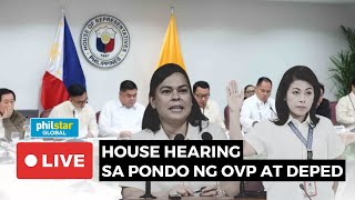 LIVE House panel probes VP Sara Duterte’s alleged OVP DepEd confidential fund misuse [upl. by Ayouqat]