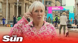 Dramatic moment Nadine Dorries forced off live TV interview after man threatens her cameraman [upl. by Mazurek]