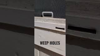 Window weep holes and why they are in the window [upl. by Leiuqese]