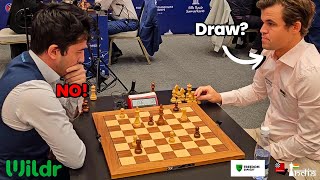 When you Refuse Magnus Carlsens Draw Offer  Carlsen vs Vakhidov  World Blitz 2023 Round 2 [upl. by Bolte]