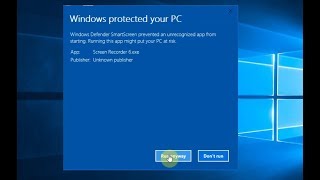 How to Disable Warning Message quotWindows Protected Your PCquot on Windows 10 [upl. by Lorna27]