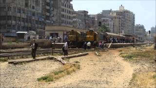 Egypt Railways  Egypt Trains  Trains in Alexandria [upl. by Adnoluy]