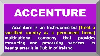 About Accenture Company  Accenture [upl. by Yrtsed]