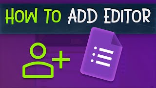 How to Share Edit Link for Google Form  Add Editor Tutorial [upl. by Nida]