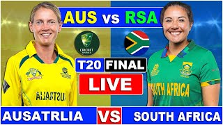 Live Women T20 World cup  Australia vs Aouth africa final Live  Saw vs Ausw Live Score Only [upl. by Evatsug76]