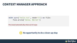 Get Started Using Python Context Managers and the with Statement [upl. by Aihsatsan]