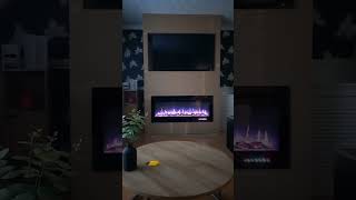 New Inmozata Electric Fire And Media Wall fyp review watchtillend diy [upl. by Ahseyi]