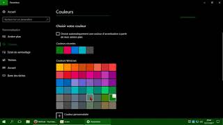 Windows 10 changer la couleur barre des taches [upl. by Vasti]