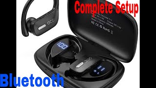 Setup Occiam Bluetooth Headphones Wireless Earbuds [upl. by Lynne478]