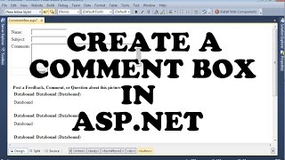 How to create a comment box in ASPNET [upl. by Eillo50]