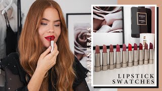 bareMinerals MINERALIST HydraSmoothing Lipstick Review amp Swatches [upl. by Yelak]