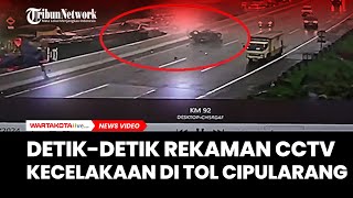 DETIKDETIK Rekaman CCTV dilokasi kecelakaan Tol Cipularang KM92 [upl. by Mochun]