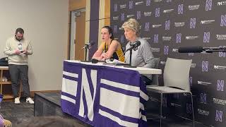 Hear from Caitlin Clark and Lisa Bluder after Iowas win over Northwestern [upl. by Marvella680]