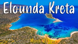 Elounda Crete walk drive drone 4k Greece 2024 [upl. by Iveson]