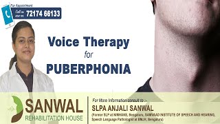 Voice therapy for Puberphonia  Voice Disorder  SLPA Anjali Snawal [upl. by Ellennod]