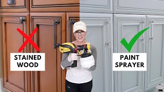 Paint Cabinets with a Sprayer Step by Step for Beginners [upl. by Eixirt344]